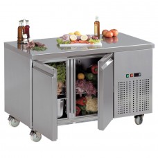 Mercatus L2-1320: 2 Door Stainless Steel Refrigerated Gastronorm Counter - 194Ltr
