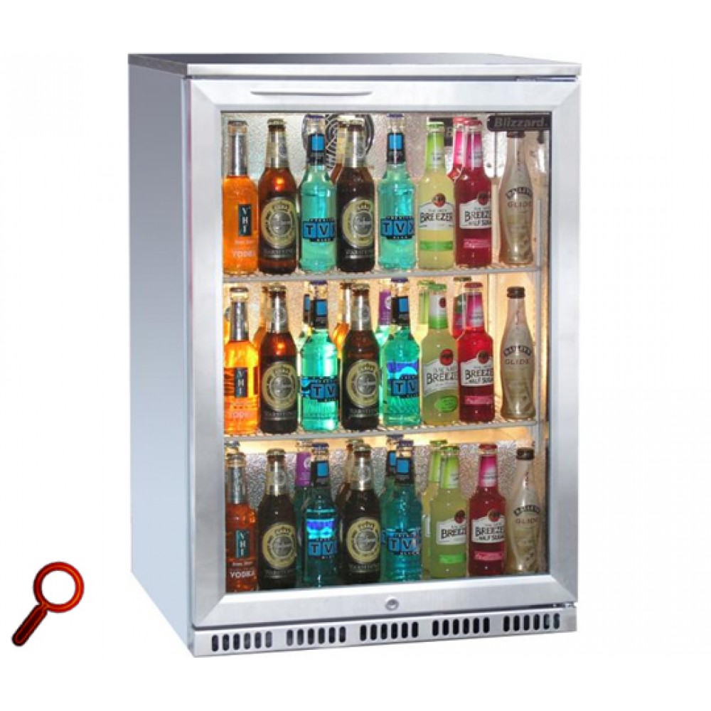 Blizzard BAR1SS Stainless Steel Finish Back Bar Beer Fridge ECA Approved
