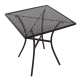 Bolero GG706: Black Steel Patterned Square Bistro Table 700mm