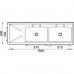 Vogue U909: 1800mm wide commercial sink double bowl left hand drainer.(Taps are sold separately. Product code for the taps : Y770)