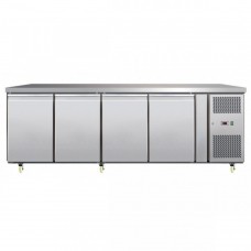 Atosa EPF3442: 4 Door Steel Chiller Food Preparation Counter with side mounted condenser