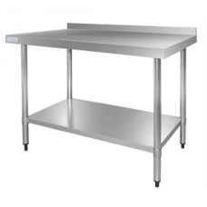 Vogue GJ505: 0.6m Chefs Stainless Steel Table with Upstand Vogue GJ505: 0.6m Chefs Stainless Steel Table with Upstand