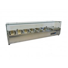Blizzard TOP1500CR: 5 x 1/3 + 1/2 GN Refrigerated Counter Top Servery Prep Unit