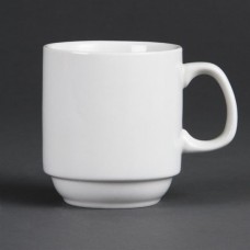 Olympia Whiteware Stacking Mugs 284ml 10oz (12 Pack) Olympia Whiteware Stacking Mugs 284ml 10oz (12 Pack)