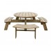 Rowlinson Round Wooden Picnic Table 6.5ft Rowlinson Round Wooden Picnic Table 6.5ft