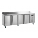 Tefcold CK7410X1SP: 4 Door Stainless Steel Refrigerated Gastronorm Counter - 553Ltr