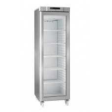 Gram COMPACT KG 420 R - C DR G U: Stainless Steel - Glass Door Refrigerator 