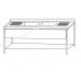 Inomak LA5192C: 1.9Mtr Double Bowl with Side Drainers on Legs