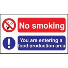 Code L906: No Smoking Food Production Sign Code L906: No Smoking Food Production Sign