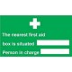 Code L944: Nearest First Aid Box Sign Code L944: Nearest First Aid Box Sign