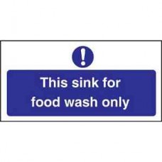 Code L961: Food Wash Only Sign