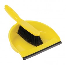 Jantex CC930: Soft Dustpan & Brush Set - Yellow