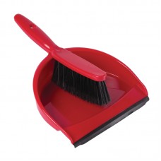 Jantex CC931: Soft Dustpan & Brush Set - Red