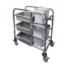 Vogue DK738:  Stainless Steel Bussing Trolley