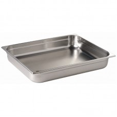 Vogue K801: 2/1 Stainless Steel Gastronorm Pan - 40mm Deep