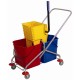 Jantex M880: Dual Bucket Mop Wringer - Blue & Red