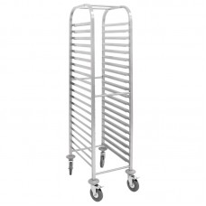 Vogue U376: Stainless Steel Gastronorm Racking Trolley Vogue U376: Stainless Steel Gastronorm Racking Trolley