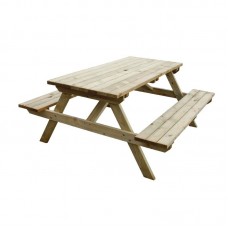 Rowlinson CG095: 6 Seater Wooden Picnic Bench 5ft