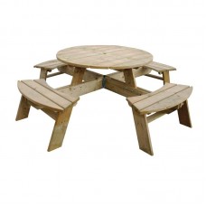 Rowlinson CG097: 8 Seater Round Picnic Table