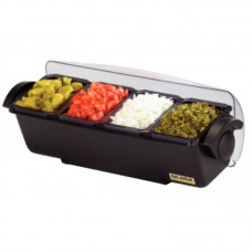 San Jamar DM112: Dome Condiment Dispenser 4 Tray San Jamar DM112: Dome Condiment Dispenser 4 Tray