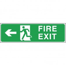 Code W303: Fire Exit Arrow Left Sign Code W303: Fire Exit Arrow Left Sign