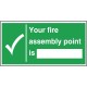 Code W312: Fire Assembly Point Sign Code W312: Fire Assembly Point Sign