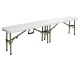 Bolero Y817: Centre Folding Bench White 6ft (1.8m)