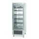 Infrico AN501BTCR:  Stainless Steel Glass Door Freezer with LED Lighting - 500Ltr