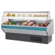 Mafirol Atena 1300FE-TVCR: 1.3m Slimline Curved Glass Delicatessen Serve Over Display with Understorage & Static Cooling - Only 800mm Deep