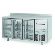 Infrico FMPP2000CR-09: 3 Glass Door Tall Back Bar Cooler Counter with LED Lighting - 510ltr