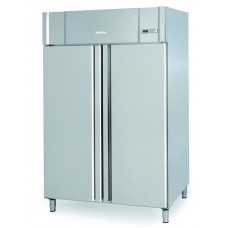 Infrico AGB1402: Stainless Steel Double Door Gastronorm Fridge with LED Lighting - 1300Ltr