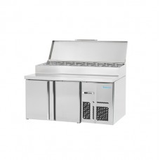 Infrico BMGN1470EN: 2 Door Refrigerated Prep Counter 700mm Deep - 295ltr