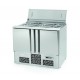 Infrico ME1000BAN: Stainless Steel Refrigerated Gastronorm Saladette Counter - 230Ltr