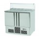 Infrico ME1000PIZZA: Stainless Steel Refrigerated Gastronorm Counter - 230Ltr