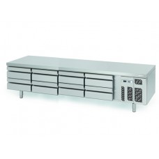 Infrico MSG2400: Refrigerated Gastronorm Snack Counter with 8 Drawers - 360Ltr & Only 640mm High