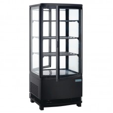 Polar CX574: 86Ltr Chilled Countertop Display Unit - Black