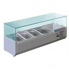 Polar GD875: 3 x 1/3 + 1/2 GN Refrigerated Counter Top Servery Prep Unit