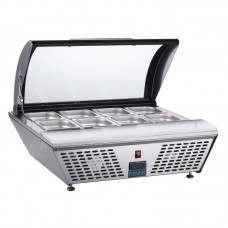 Polar GL178: 4 x 1/3 GN Refrigerated Counter Top Servery Prep Unit with Chopping Board Polar GL178: 4 x 1/3 GN Refrigerated Counter Top Servery Prep Unit with Chopping Board