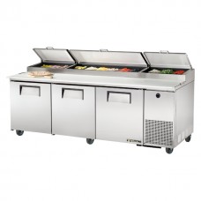 True TPP-93-HC: 3 Door Stainless Steel Pizza Prep Table - 875Ltr True TPP-93-HC: 3 Door Stainless Steel Pizza Prep Table - 875Ltr