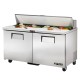 True TSSU-60-16: 2 Door Stainless Steel Refrigerated Gastronorm Saladette Counter - 439Ltr