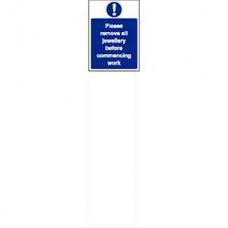 Code W189: Remove Jewellery Sign