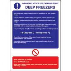 Code W195: Deep Freezer Guideline Sign