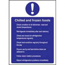 Code W197: chilled and Frozen Foods Sign