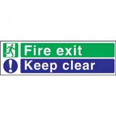 Code W311: Fire Exit Keep Clear Sign Code W311: Fire Exit Keep Clear Sign