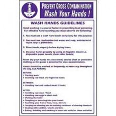 Code Y909: Prevent Cross Contamination Wash Hands Sign Code Y909: Prevent Cross Contamination Wash Hands Sign