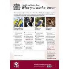 Code Y925: Health and Safety Law Poster Code Y925: Health and Safety Law Poster