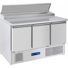 Prodis EC-3PREP-LE Fully Ventilated 3 Door Compact Prep Table, 8 x 1/6GN Topping Well Prodis EC-3PREP-LE Fully Ventilated 3 Door Compact Prep Table, 8 x 1/6GN Topping Well