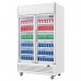 Polar GE580: Double Hinged Door Upright Display Cooler with Light Box 950Ltr Polar GE580: Double Hinged Door Upright Display Cooler with Light Box 950Ltr