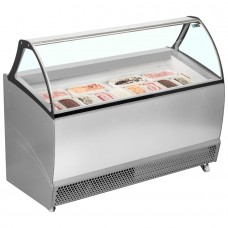ISA Bermuda RV10: 1.34m Ventilated Soft Scoop Ice Cream Display - 10 Pans