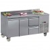 Mercatus L2-1755: 3 Door Stainless Steel Refrigerated Gastronorm Counter - 301Ltr Mercatus L2-1755: 3 Door Stainless Steel Refrigerated Gastronorm Counter - 301Ltr